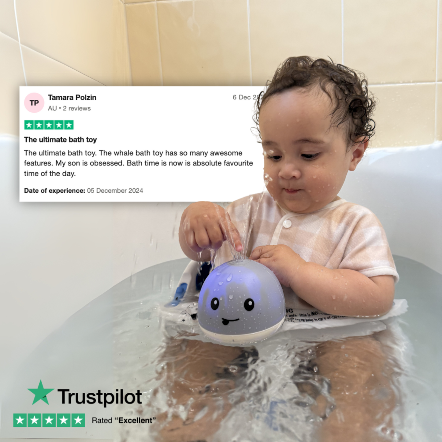 Whale Bath Toy for Babies (Water Spraying)