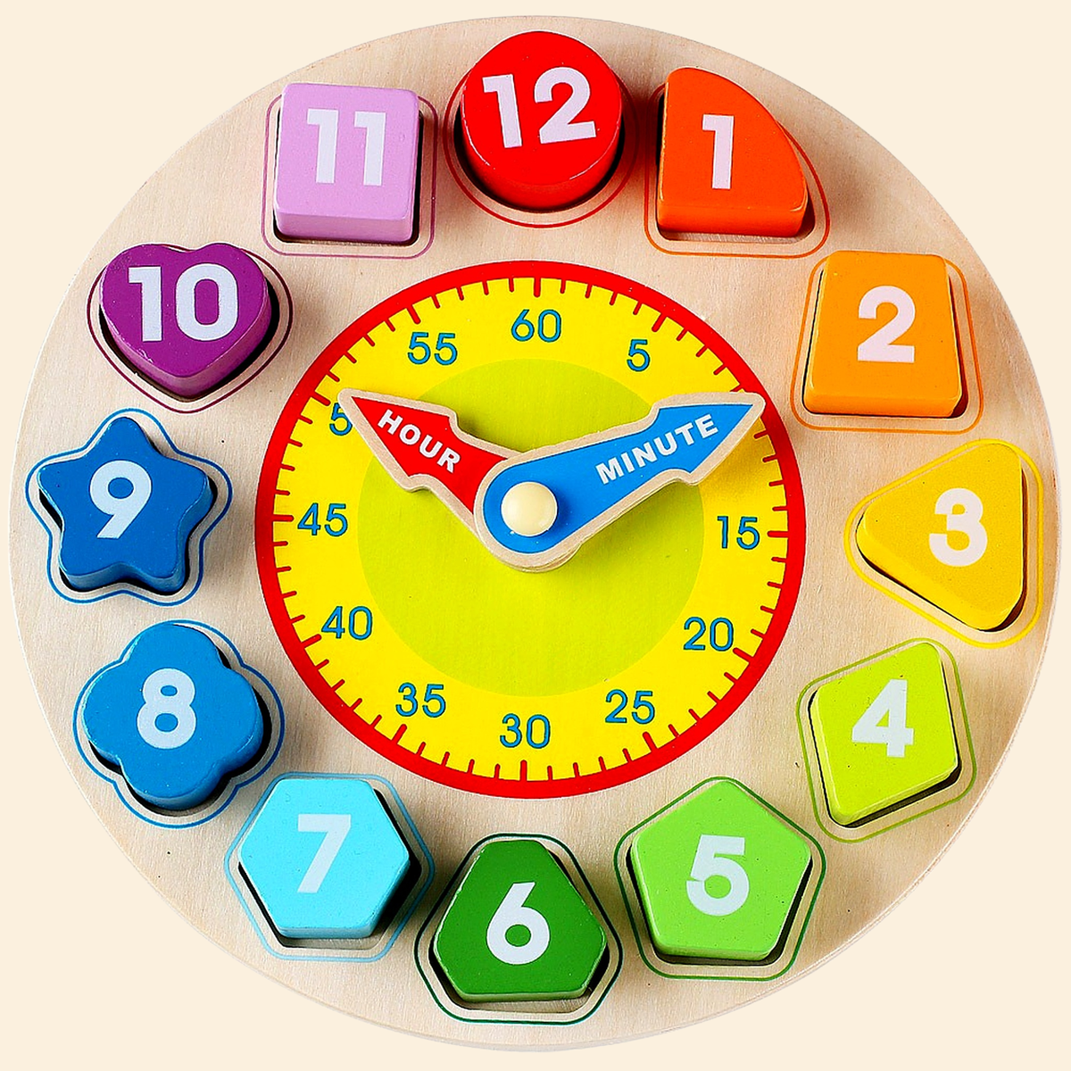 Tumble & Twig's Wooden Learning Clock