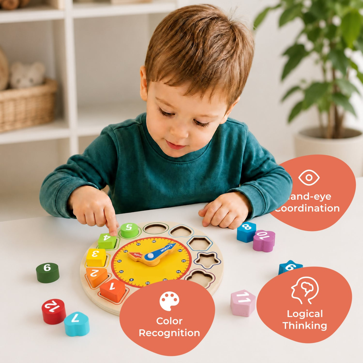 Tumble & Twig's Wooden Learning Clock