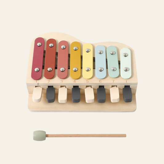 2-in-1 Wooden Xylophone & Piano