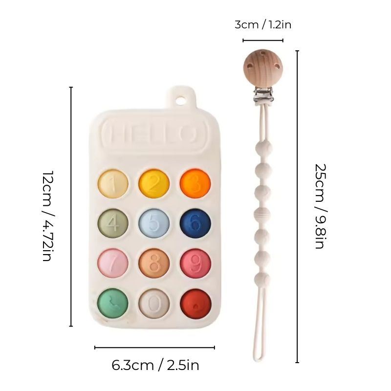 Baby Sensory Phone Teether (with FREE Clip)