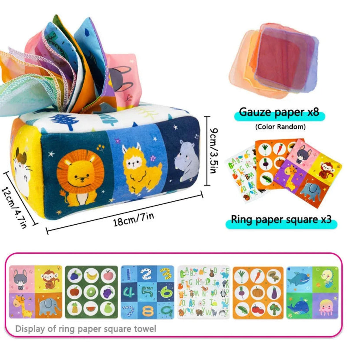 Montessori Baby Tissue Box – Sensory Learning Toy