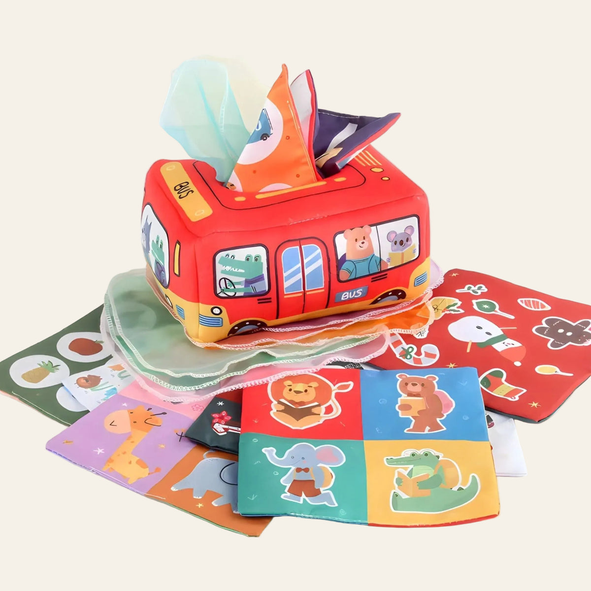 Montessori Baby Tissue Box – Sensory Learning Toy