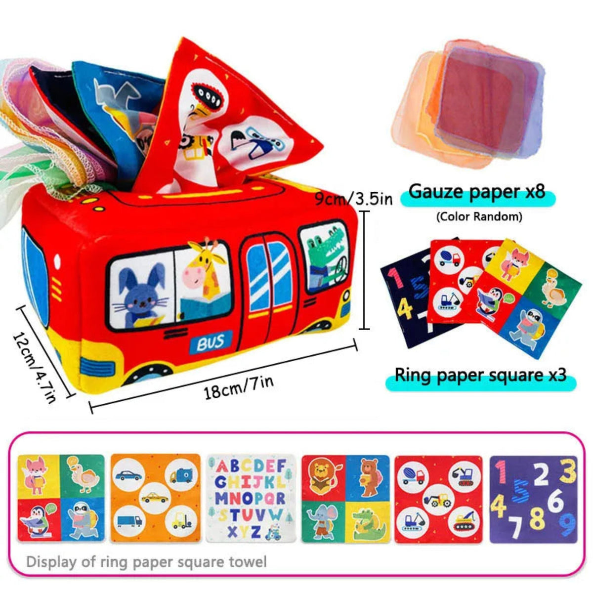Montessori Baby Tissue Box – Sensory Learning Toy