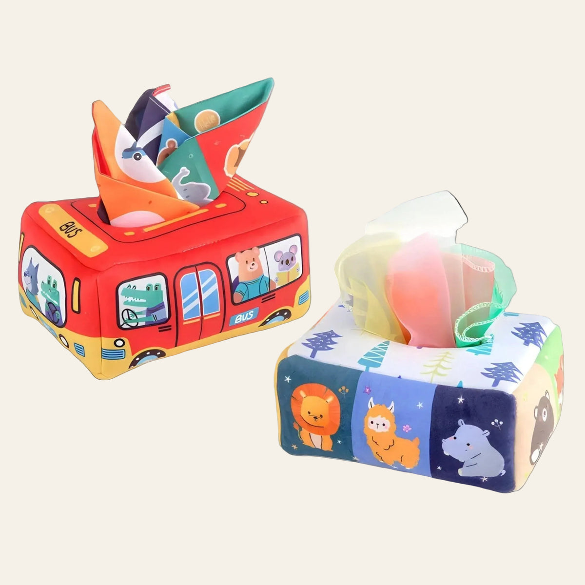 Montessori Baby Tissue Box – Sensory Learning Toy