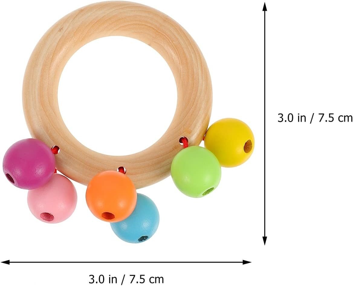 Montessori Wooden Baby Rattle Set (4 Pack)