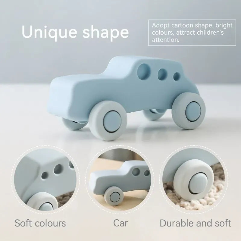 Silicone Mini Toy Cars – Soft & Squishy Vehicles for Little Hands