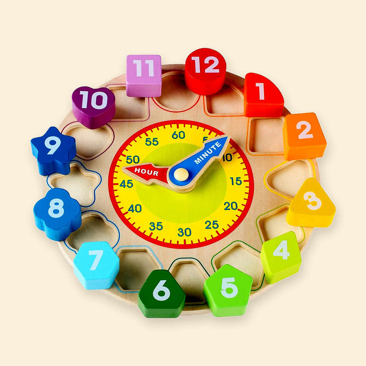 Tumble & Twig's Wooden Learning Clock